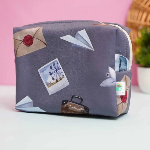 Personalized Airplane Printed Kids Box Pouch